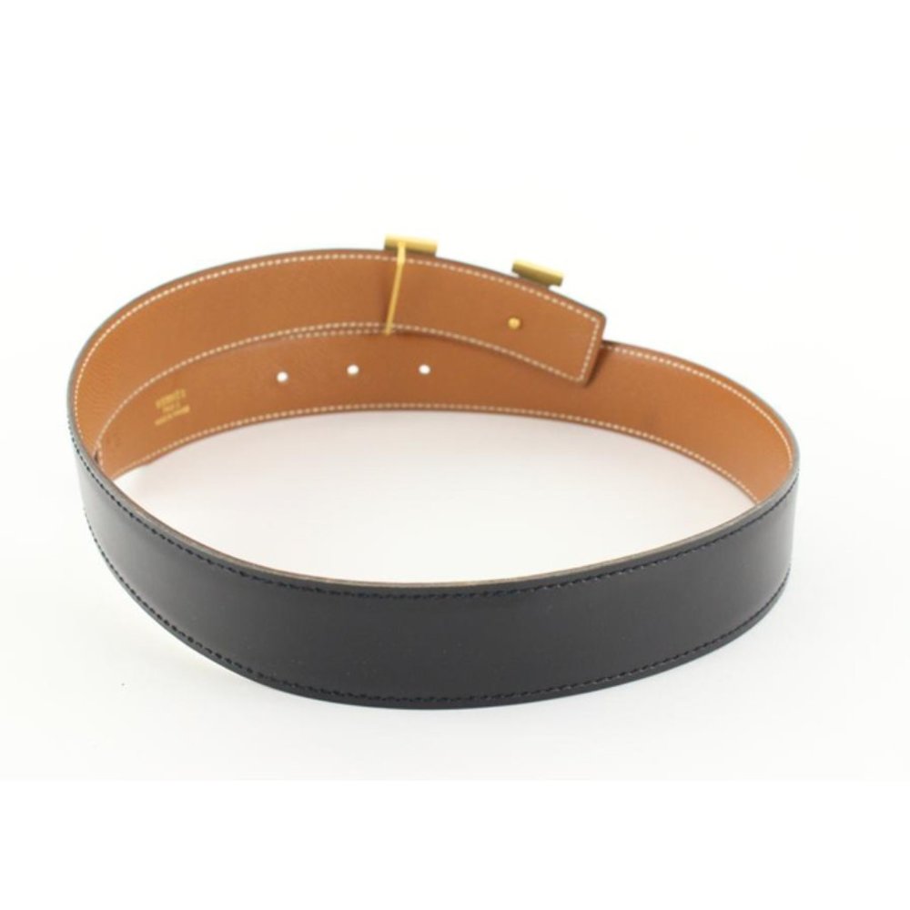 Hermès 32mm Black x Brown Reversible H Logo Belt Kit 93h719s - Picture 9 of 12